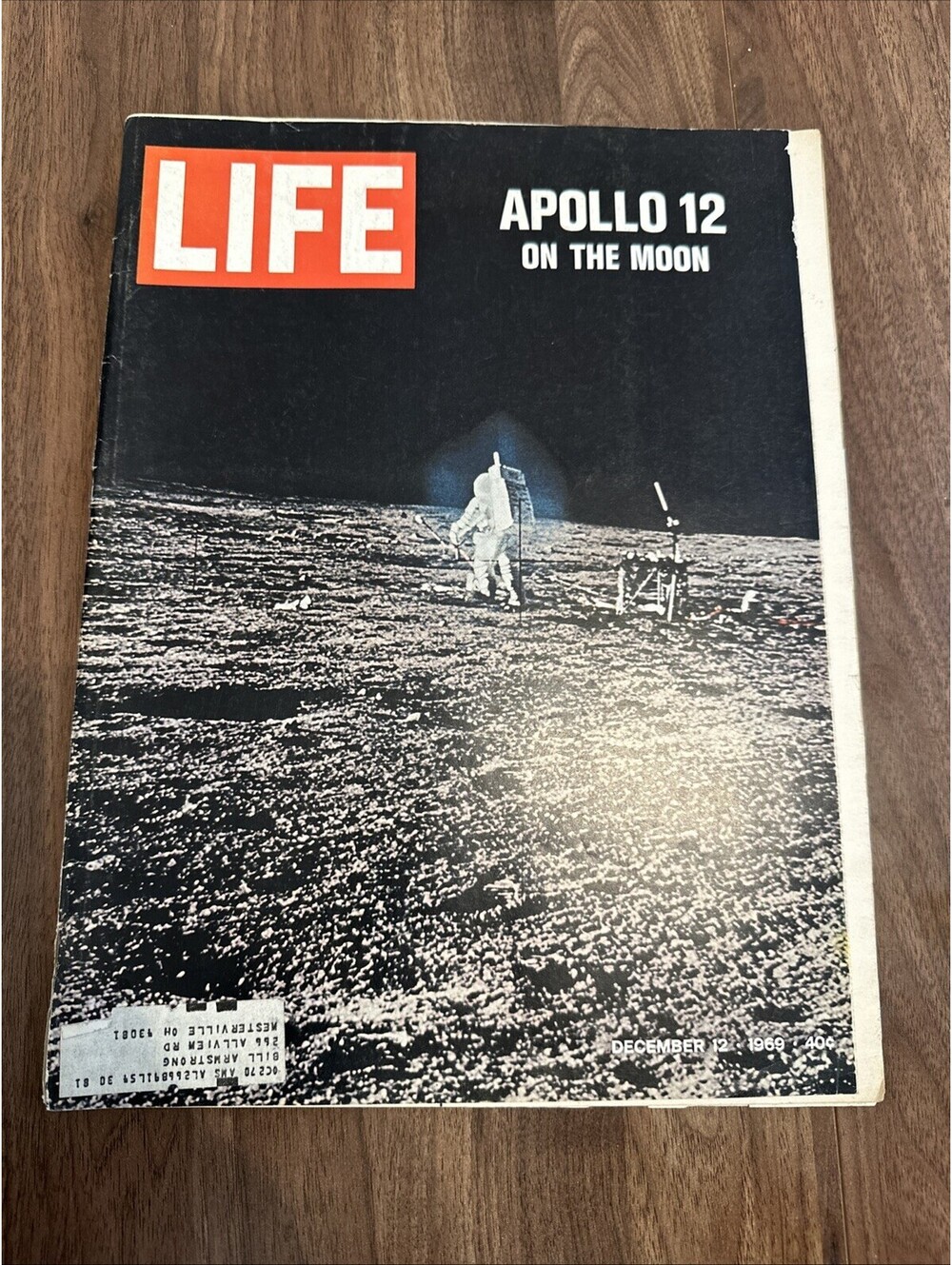 VTG Life Magazine December 12 1969 Photograph of Apollo 12 on the Moon